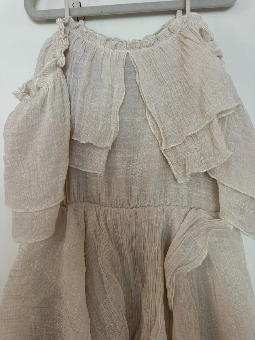 Cream Layered Ruffle Maxi Dress - Picture 2 of 7